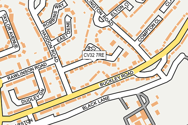 CV32 7RE map - OS OpenMap – Local (Ordnance Survey)