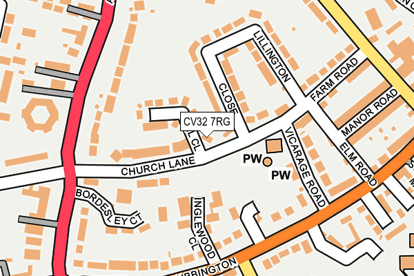 CV32 7RG map - OS OpenMap – Local (Ordnance Survey)