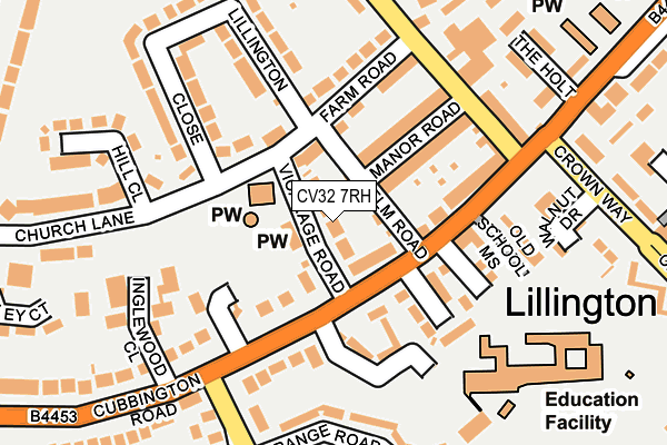 CV32 7RH map - OS OpenMap – Local (Ordnance Survey)