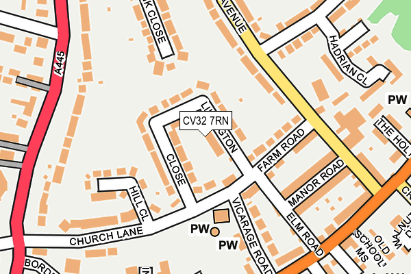 CV32 7RN map - OS OpenMap – Local (Ordnance Survey)
