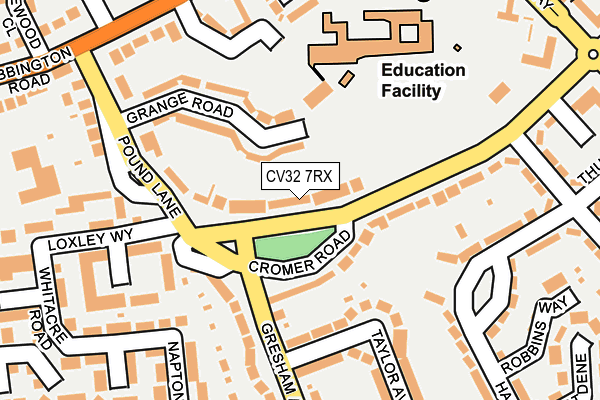 CV32 7RX map - OS OpenMap – Local (Ordnance Survey)