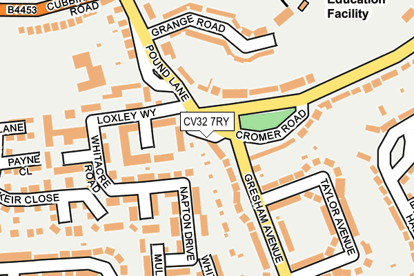 CV32 7RY map - OS OpenMap – Local (Ordnance Survey)