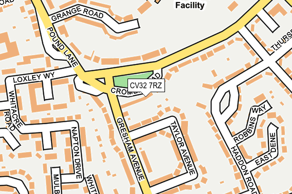 CV32 7RZ map - OS OpenMap – Local (Ordnance Survey)