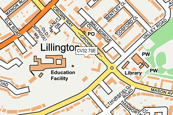 CV32 7SE map - OS OpenMap – Local (Ordnance Survey)