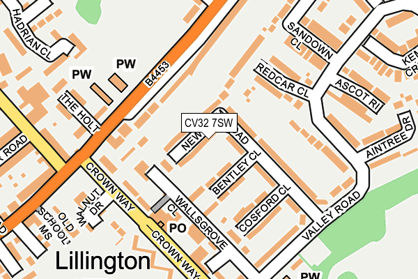 CV32 7SW map - OS OpenMap – Local (Ordnance Survey)