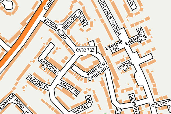 CV32 7SZ map - OS OpenMap – Local (Ordnance Survey)