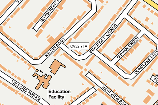 CV32 7TA map - OS OpenMap – Local (Ordnance Survey)