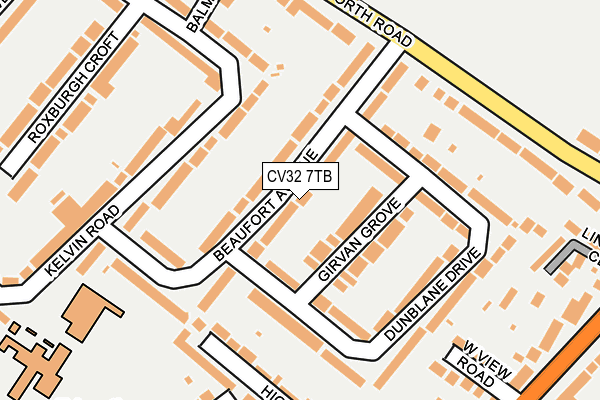 CV32 7TB map - OS OpenMap – Local (Ordnance Survey)