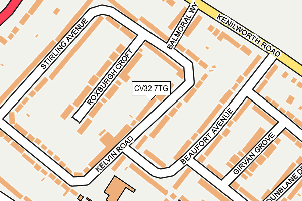 CV32 7TG map - OS OpenMap – Local (Ordnance Survey)