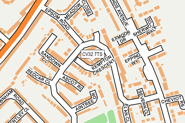 CV32 7TS map - OS OpenMap – Local (Ordnance Survey)