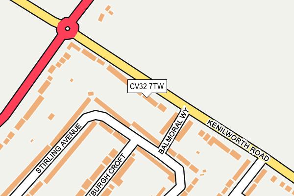 CV32 7TW map - OS OpenMap – Local (Ordnance Survey)
