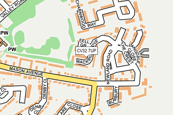 CV32 7UP map - OS OpenMap – Local (Ordnance Survey)
