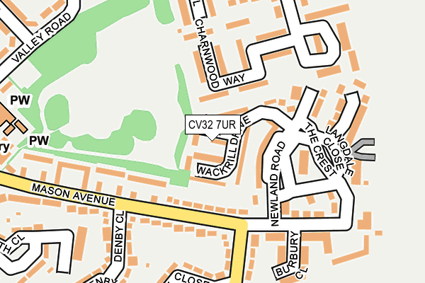 CV32 7UR map - OS OpenMap – Local (Ordnance Survey)