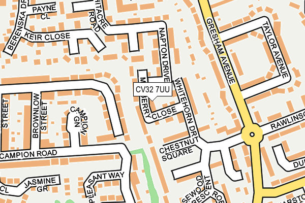 CV32 7UU map - OS OpenMap – Local (Ordnance Survey)