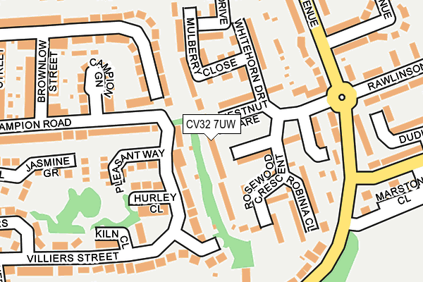 CV32 7UW map - OS OpenMap – Local (Ordnance Survey)