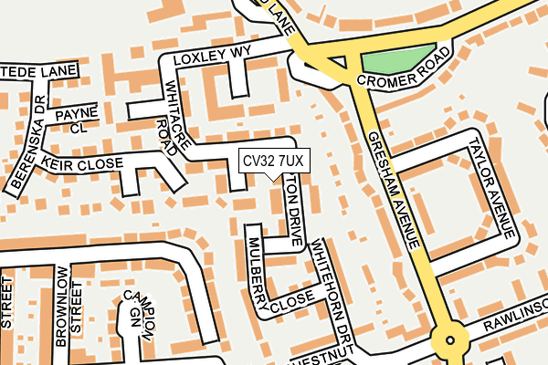 CV32 7UX map - OS OpenMap – Local (Ordnance Survey)