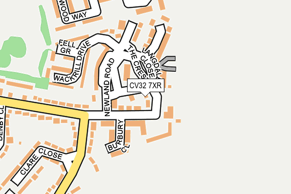 CV32 7XR map - OS OpenMap – Local (Ordnance Survey)