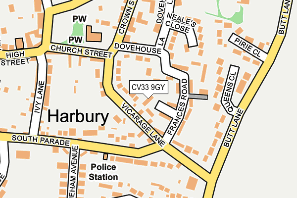 CV33 9GY map - OS OpenMap – Local (Ordnance Survey)