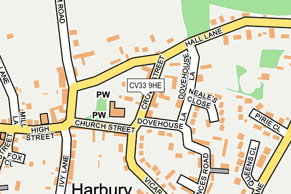CV33 9HE map - OS OpenMap – Local (Ordnance Survey)