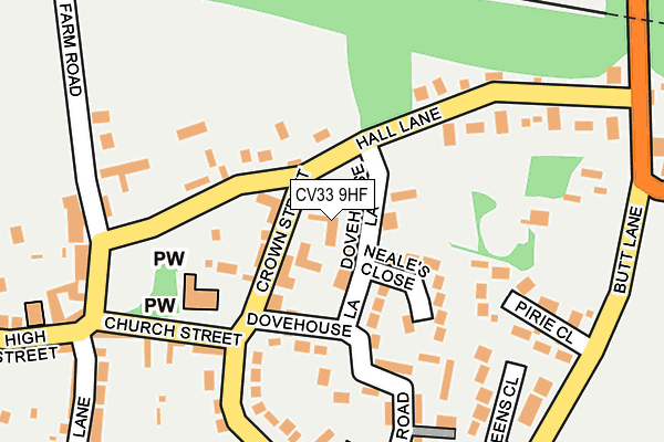 CV33 9HF map - OS OpenMap – Local (Ordnance Survey)