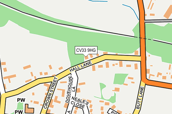 CV33 9HG map - OS OpenMap – Local (Ordnance Survey)