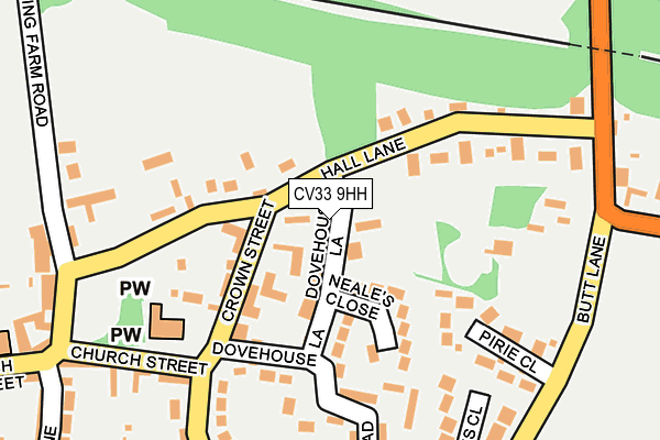 CV33 9HH map - OS OpenMap – Local (Ordnance Survey)