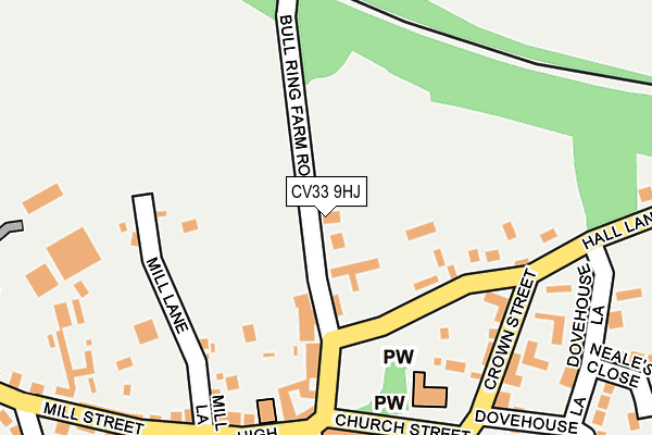 CV33 9HJ map - OS OpenMap – Local (Ordnance Survey)
