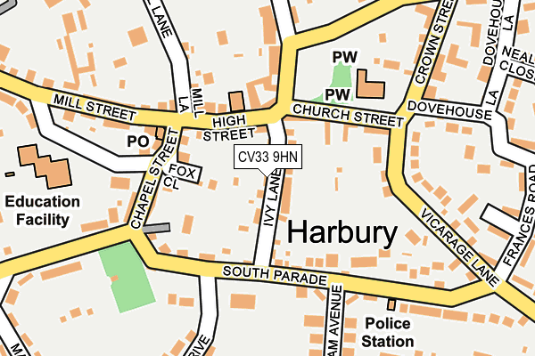 Map of MENDL NURSERY HARBURY LIMITED at local scale
