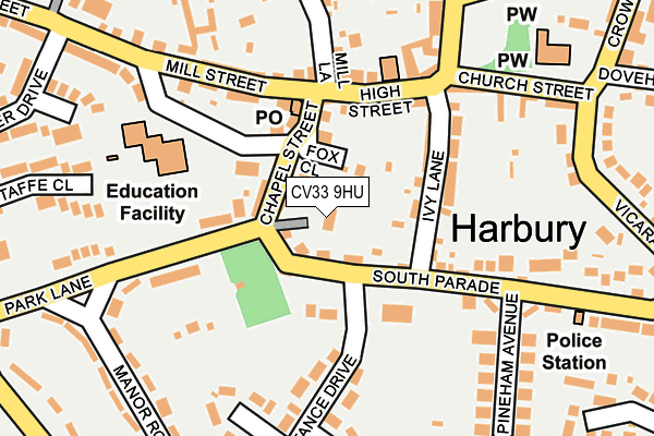CV33 9HU map - OS OpenMap – Local (Ordnance Survey)