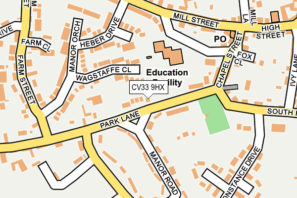 CV33 9HX map - OS OpenMap – Local (Ordnance Survey)