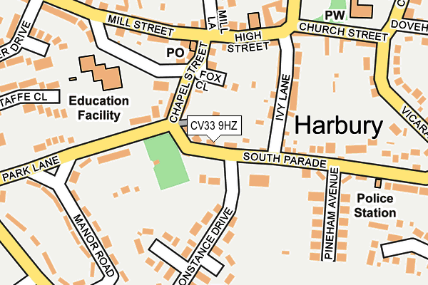 CV33 9HZ map - OS OpenMap – Local (Ordnance Survey)