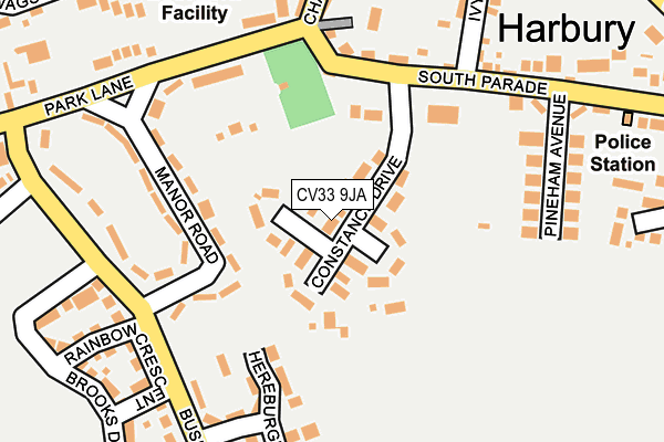 CV33 9JA map - OS OpenMap – Local (Ordnance Survey)