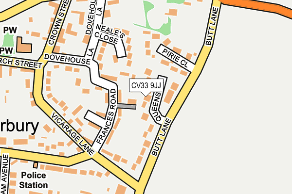 CV33 9JJ map - OS OpenMap – Local (Ordnance Survey)