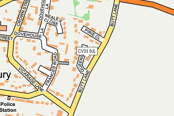 CV33 9JL map - OS OpenMap – Local (Ordnance Survey)