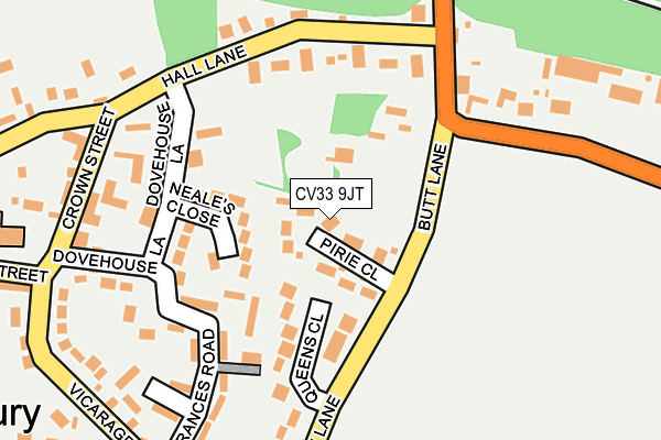 CV33 9JT map - OS OpenMap – Local (Ordnance Survey)
