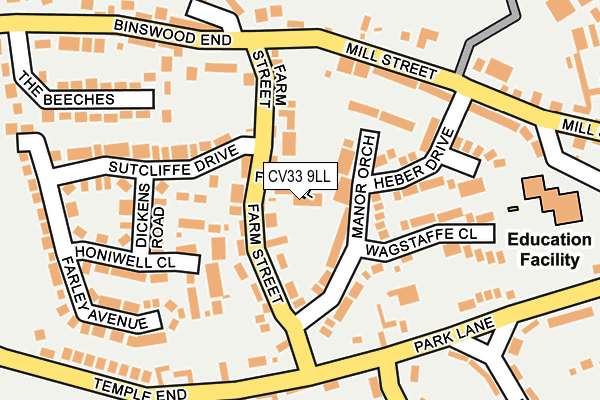 CV33 9LL map - OS OpenMap – Local (Ordnance Survey)