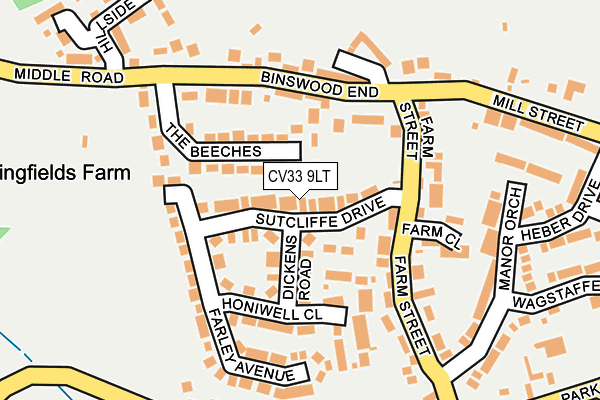 CV33 9LT map - OS OpenMap – Local (Ordnance Survey)