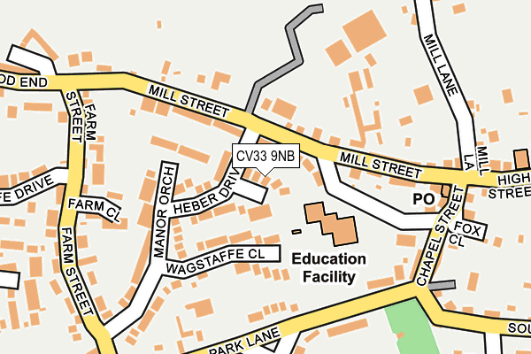 CV33 9NB map - OS OpenMap – Local (Ordnance Survey)