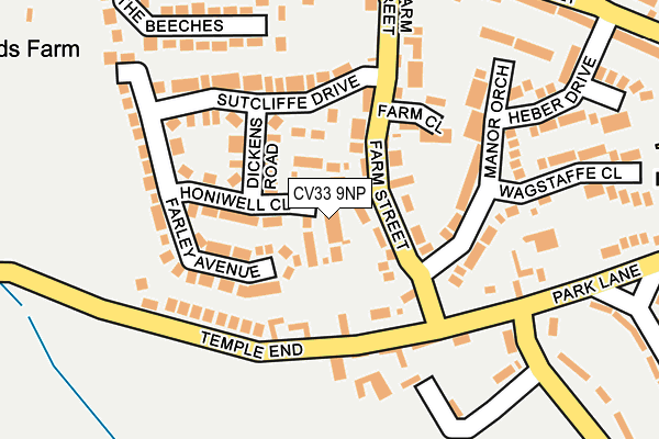 CV33 9NP map - OS OpenMap – Local (Ordnance Survey)