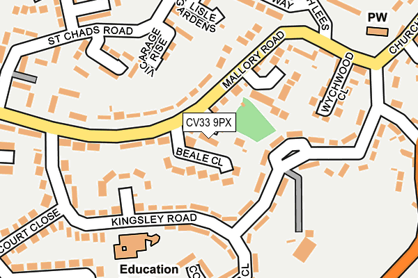 CV33 9PX map - OS OpenMap – Local (Ordnance Survey)