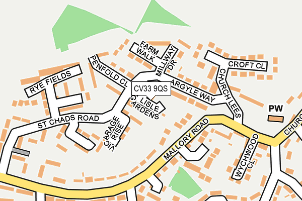 CV33 9QS map - OS OpenMap – Local (Ordnance Survey)