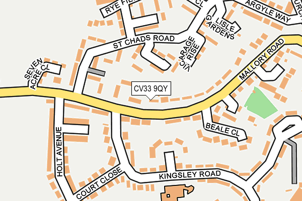 CV33 9QY map - OS OpenMap – Local (Ordnance Survey)