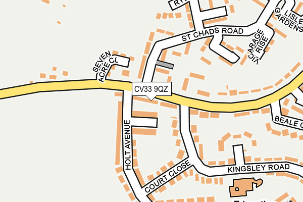 CV33 9QZ map - OS OpenMap – Local (Ordnance Survey)