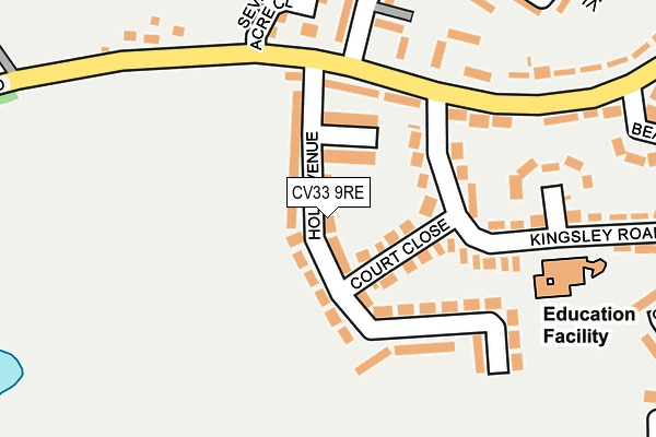CV33 9RE map - OS OpenMap – Local (Ordnance Survey)