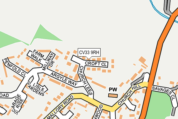 CV33 9RH map - OS OpenMap – Local (Ordnance Survey)
