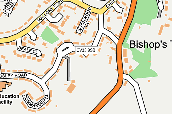 CV33 9SB map - OS OpenMap – Local (Ordnance Survey)