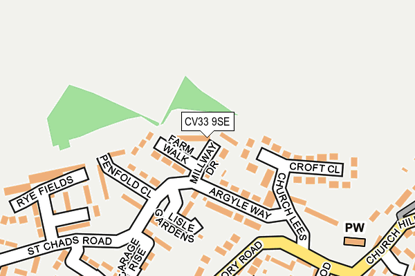 CV33 9SE map - OS OpenMap – Local (Ordnance Survey)