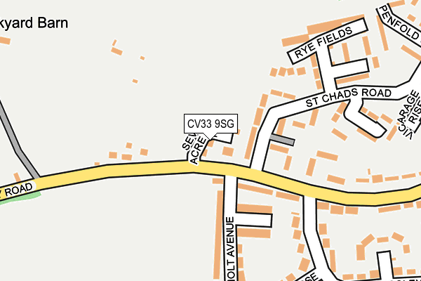 CV33 9SG map - OS OpenMap – Local (Ordnance Survey)