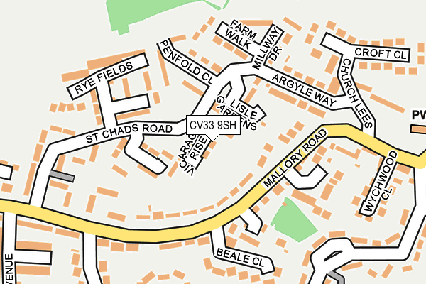 CV33 9SH map - OS OpenMap – Local (Ordnance Survey)