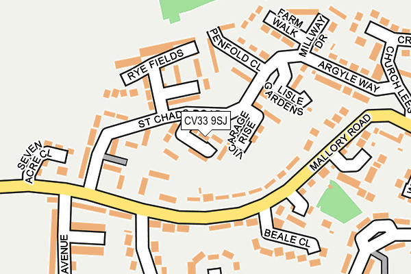 CV33 9SJ map - OS OpenMap – Local (Ordnance Survey)
